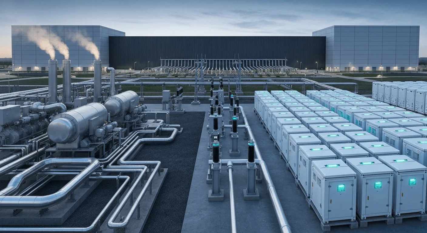 gas peaker vs BESS for data centers